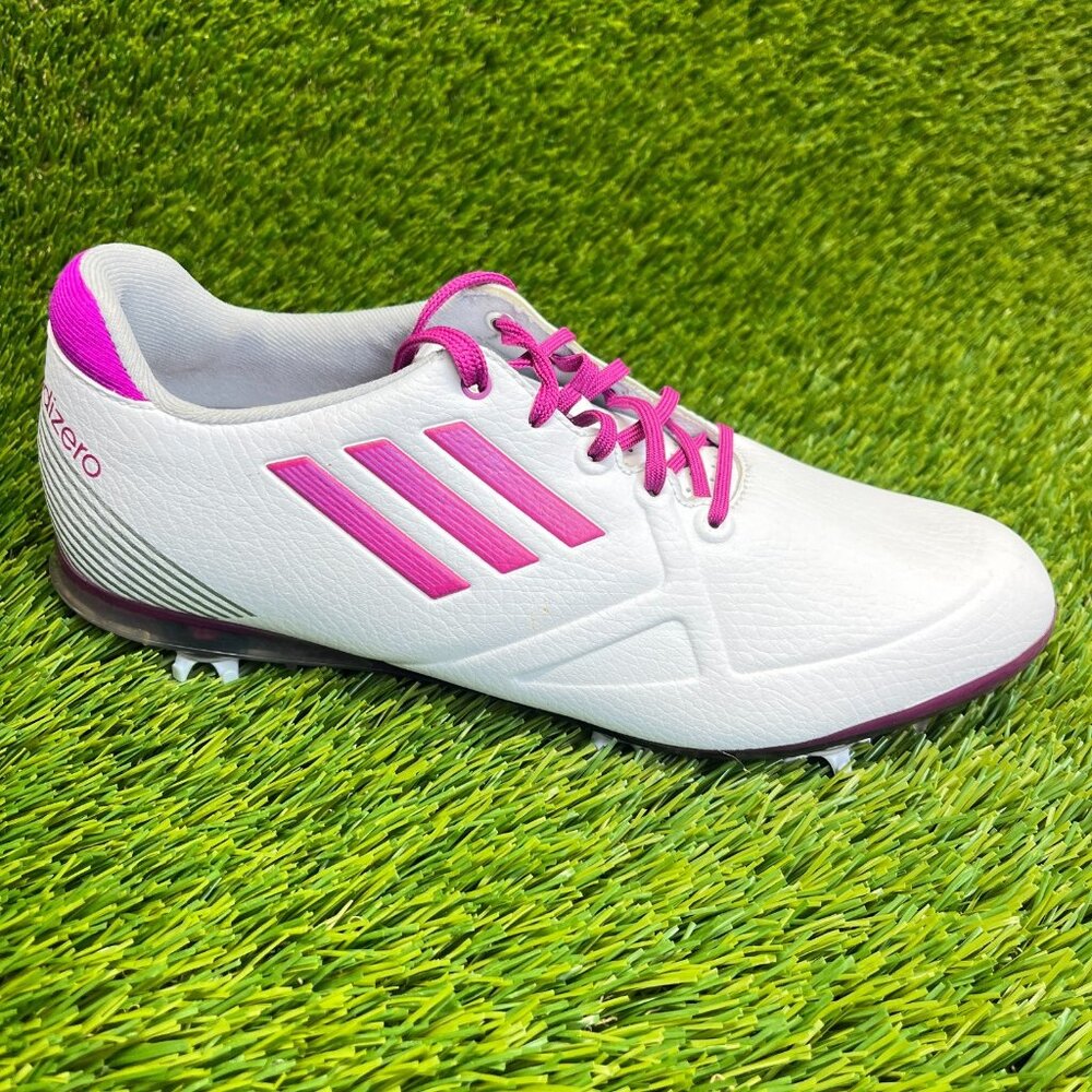 Adidas Adizero Tour Womens Size 7 White Purple Running Outdoor Golf Shoes Cleats